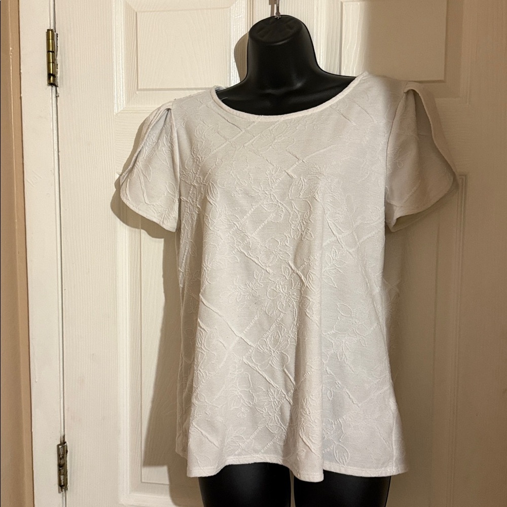 White Floral Blouse